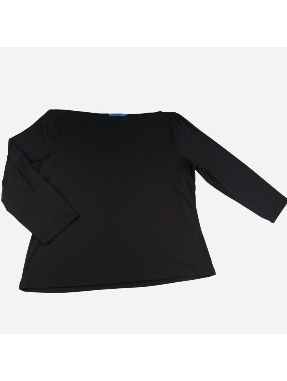 J.McLaughlin Black Catalina Cloth Natasha Tee Boatneck Top Shirt XL Quiet Luxury